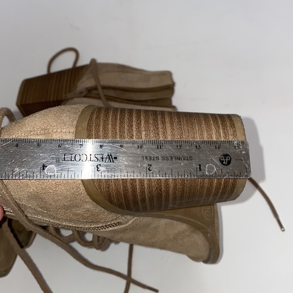 Faux Suede Peep Toe Front Lace up Boot. Mossimo Supply Co. - Picture 8 of 9